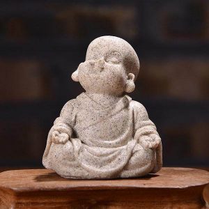 Statuette Moine Qui Medite