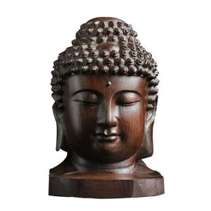 Tete de Bouddha en Bois