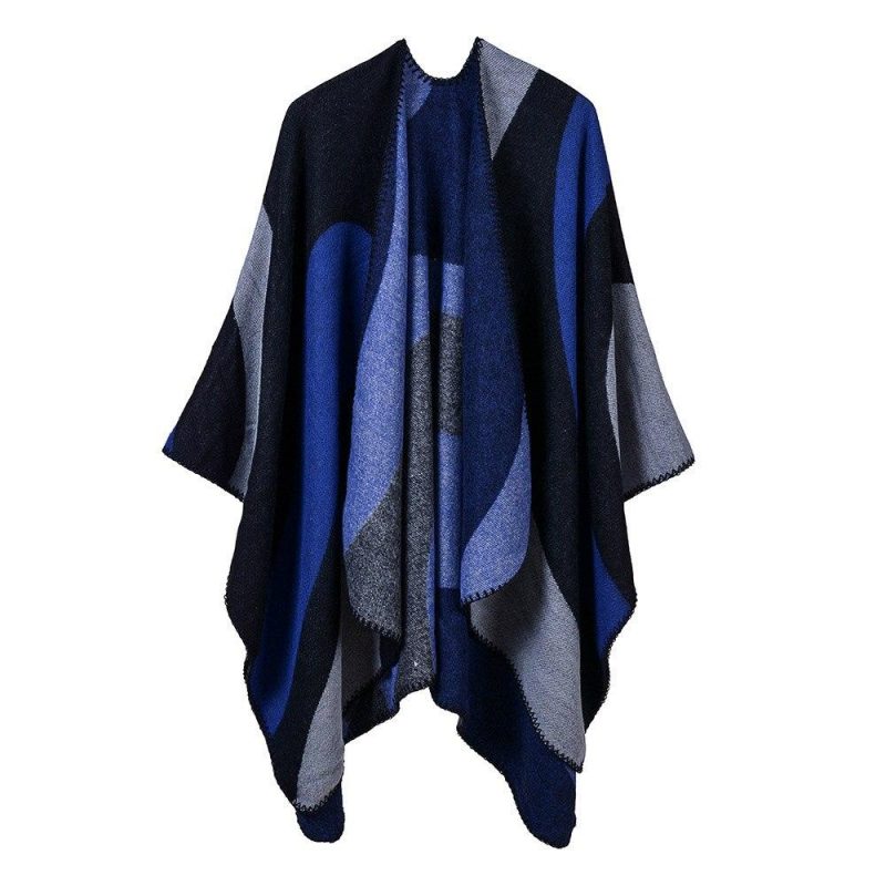 cape femme hiver bleu 984
