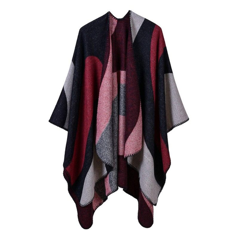 cape femme hiver rouge 701