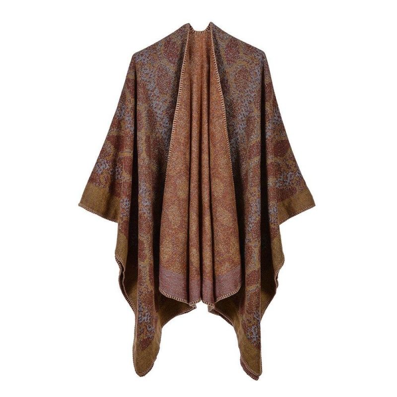 poncho acrylique beige 108
