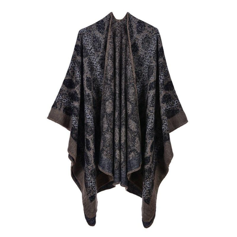 poncho acrylique gris 111