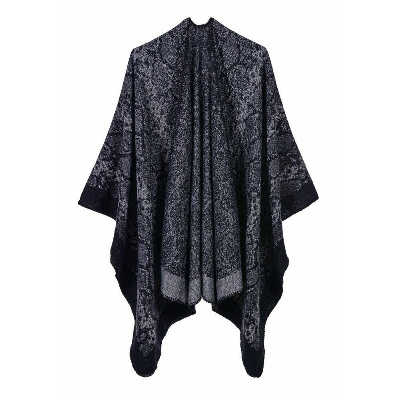 poncho acrylique noir 222