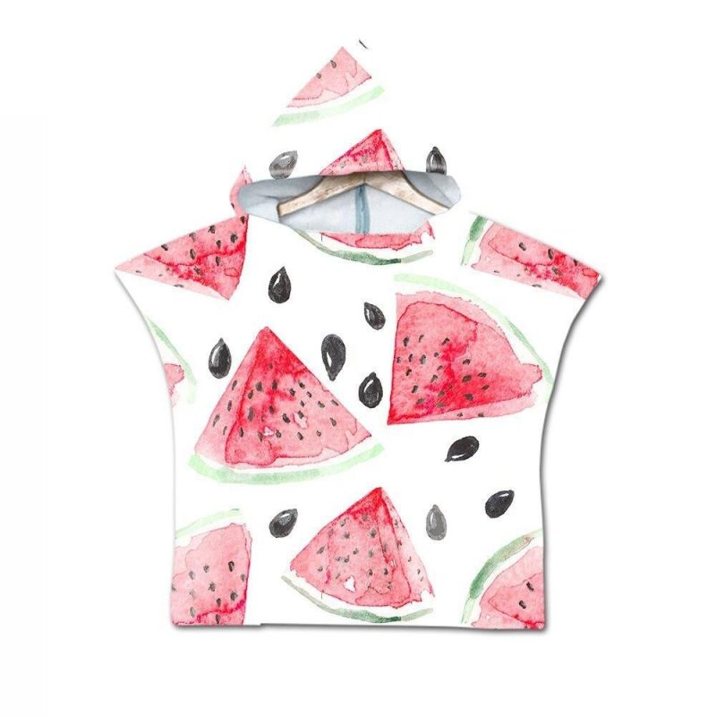 poncho bebe fille plage pasteque 225