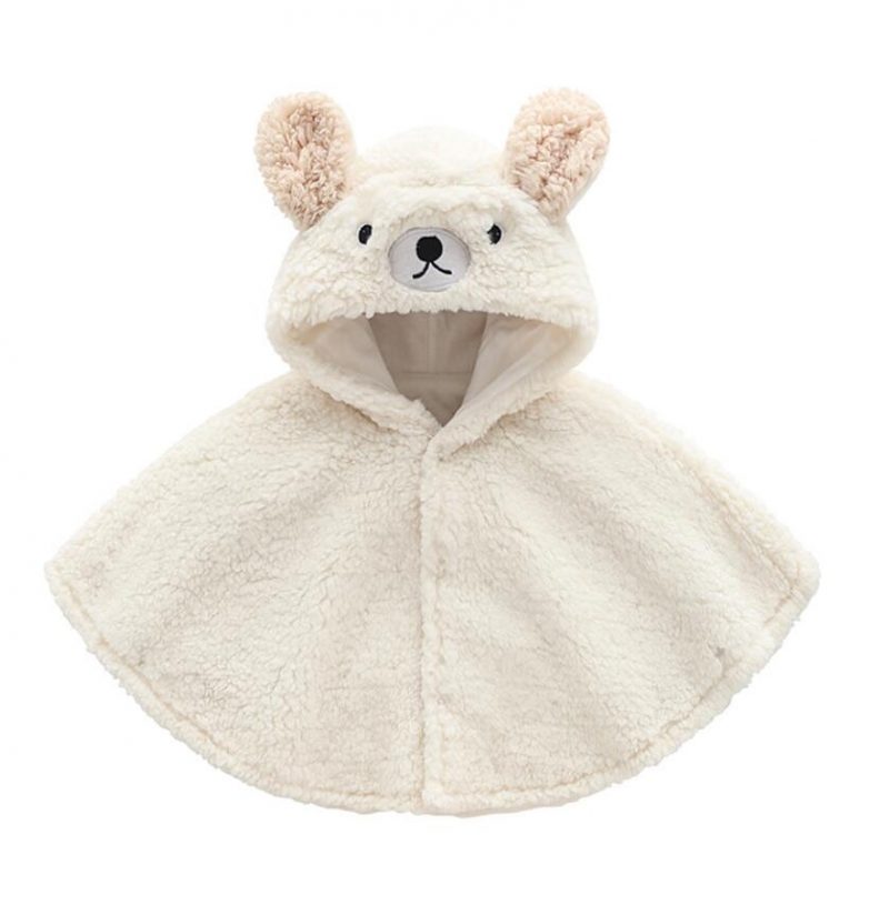poncho bebe garcon blanc 817