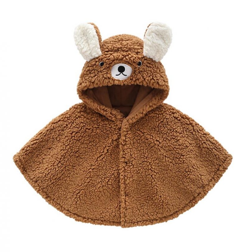 poncho bebe garcon marron 699