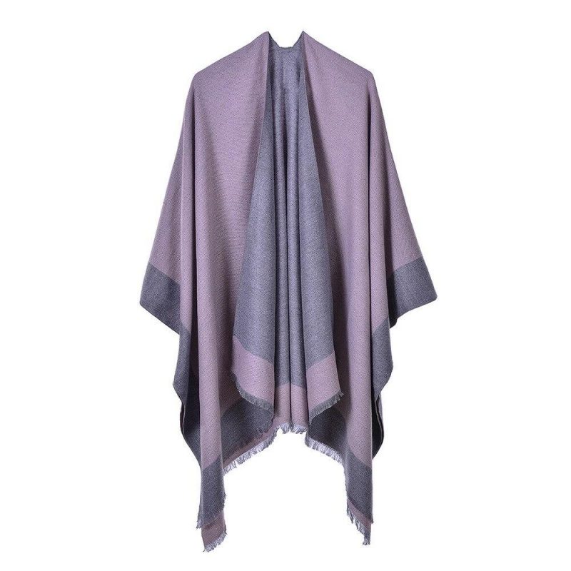 poncho bicolore rose 343