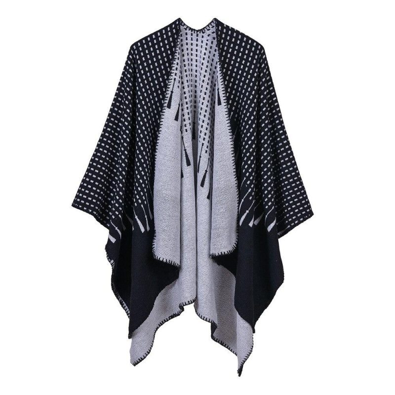 poncho cape femme gris clair 913