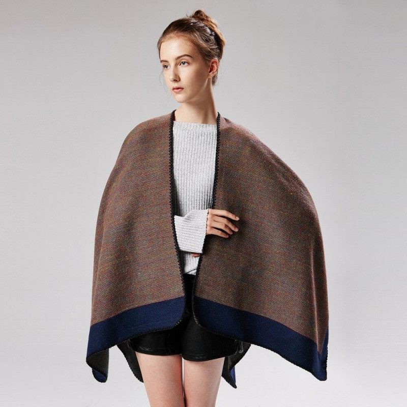 poncho chaud femme 319