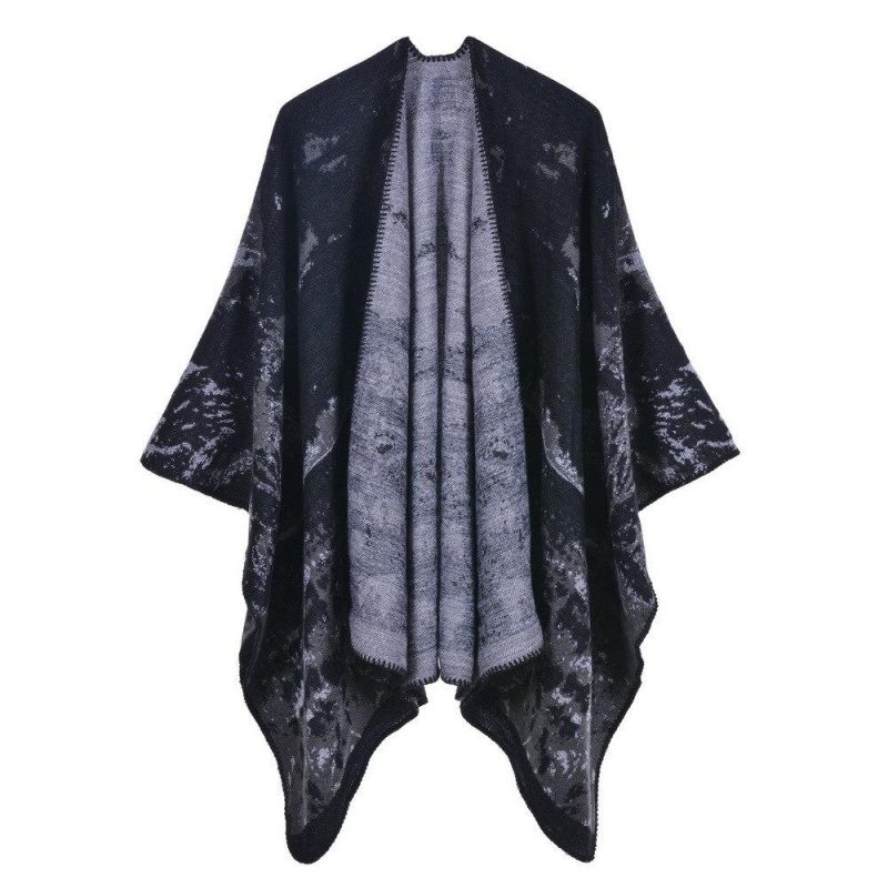 poncho chaud noir 482