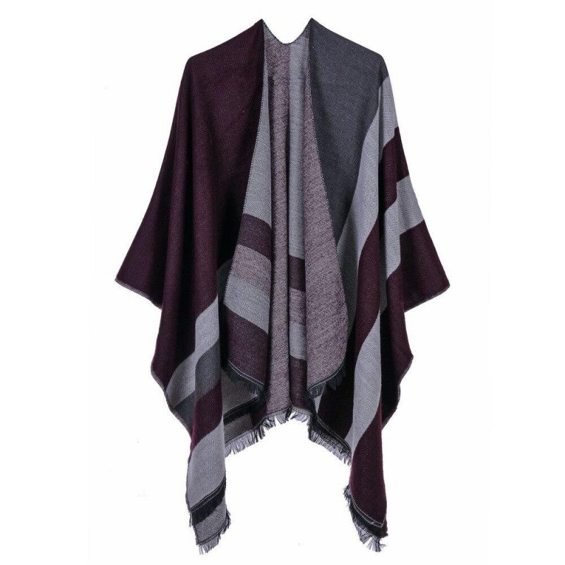 poncho chauve souris bordeaux 468