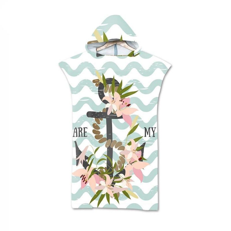 poncho de plage femme ancre 232