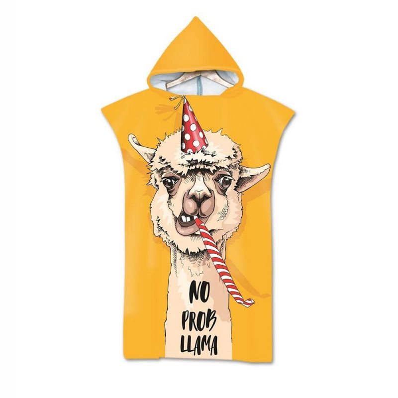 poncho de plage lama festif lama 100