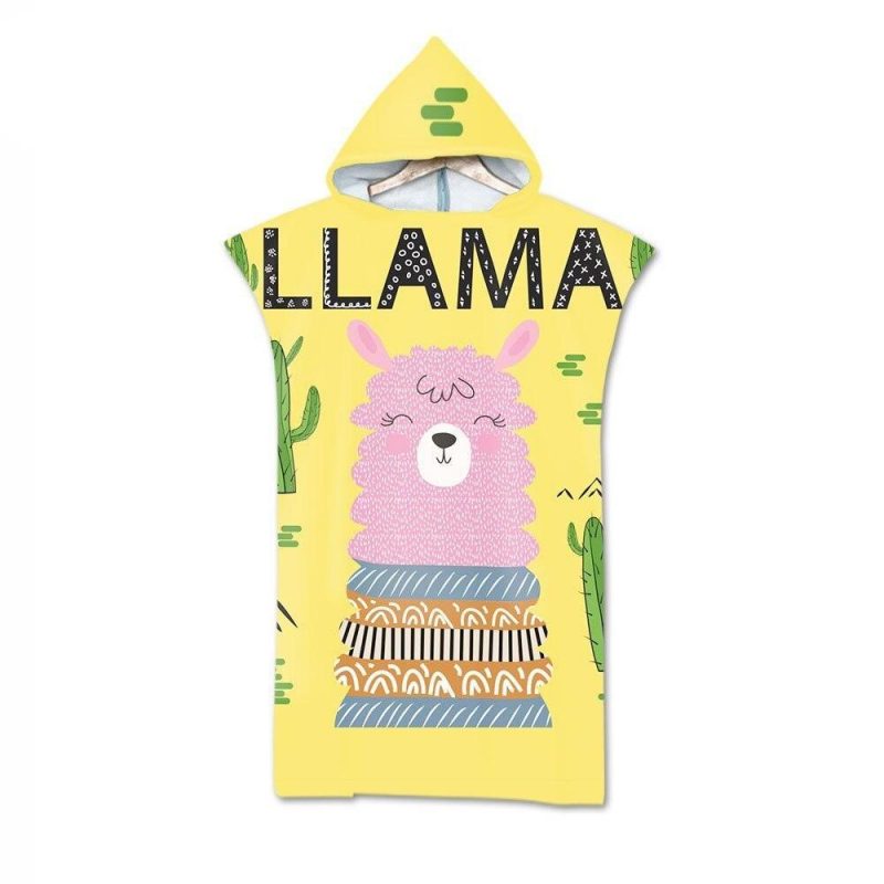 poncho de plage lama jaune lama 282