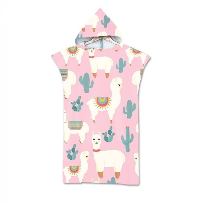 poncho de plage lamas et cactus lamas 783