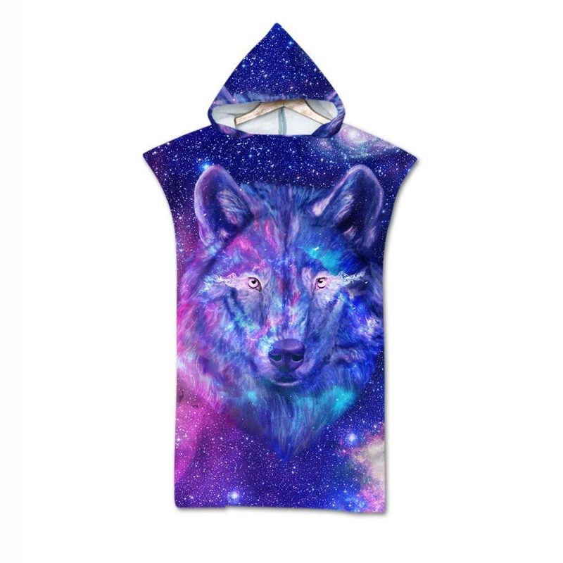 poncho de plage loup lunaire loup 373