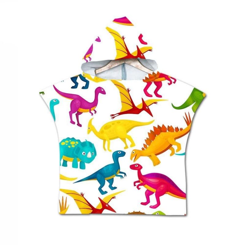 poncho de plage pour bebe dino 447