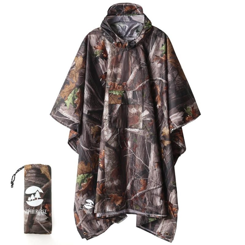 poncho de pluie randonnee marron 274
