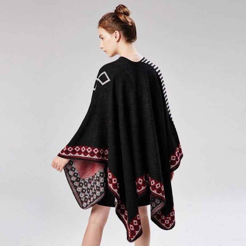 poncho femme asymetrique 848