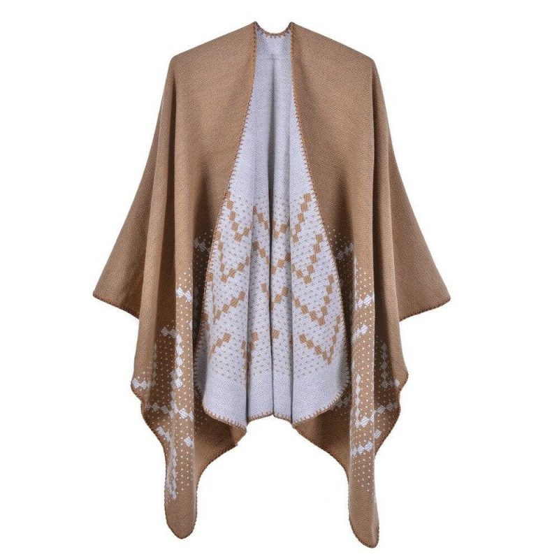 poncho femme elegance beige 711