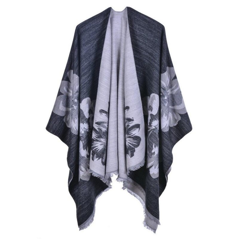 poncho femme fleurs 1 273