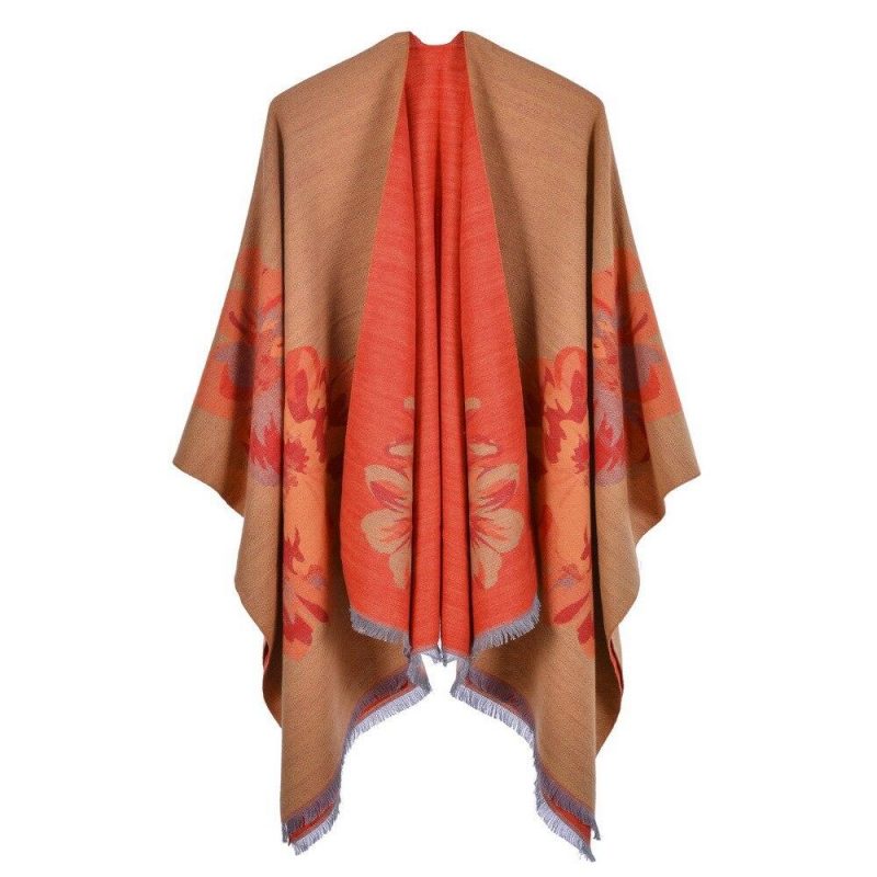 poncho femme fleurs 2 952