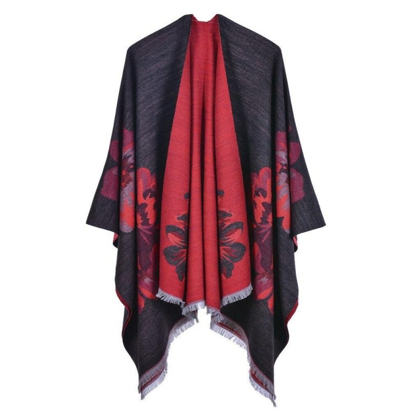 poncho femme fleurs 4 791