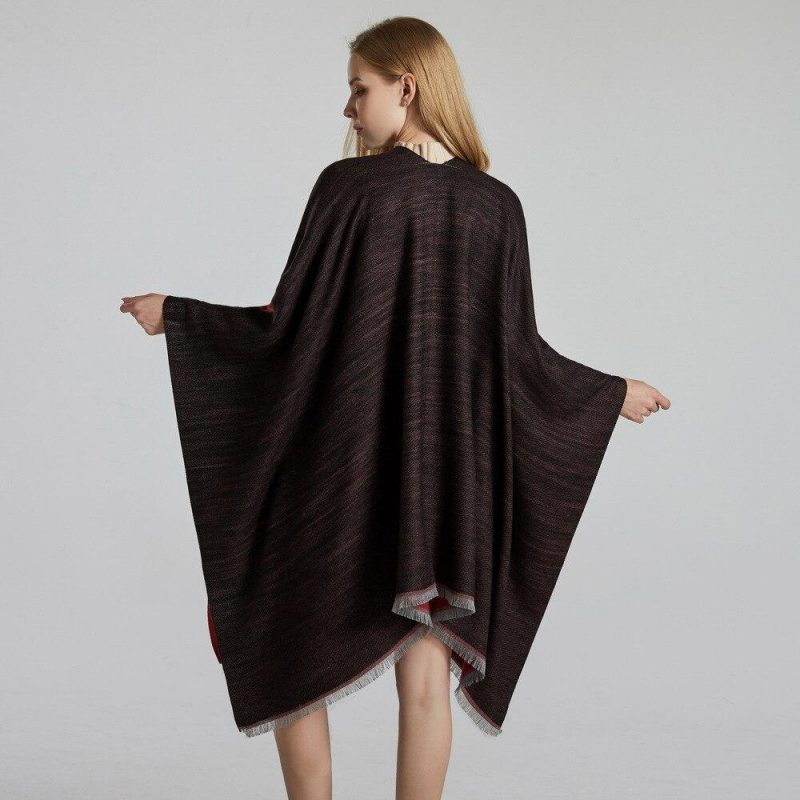 poncho femme fleurs 557