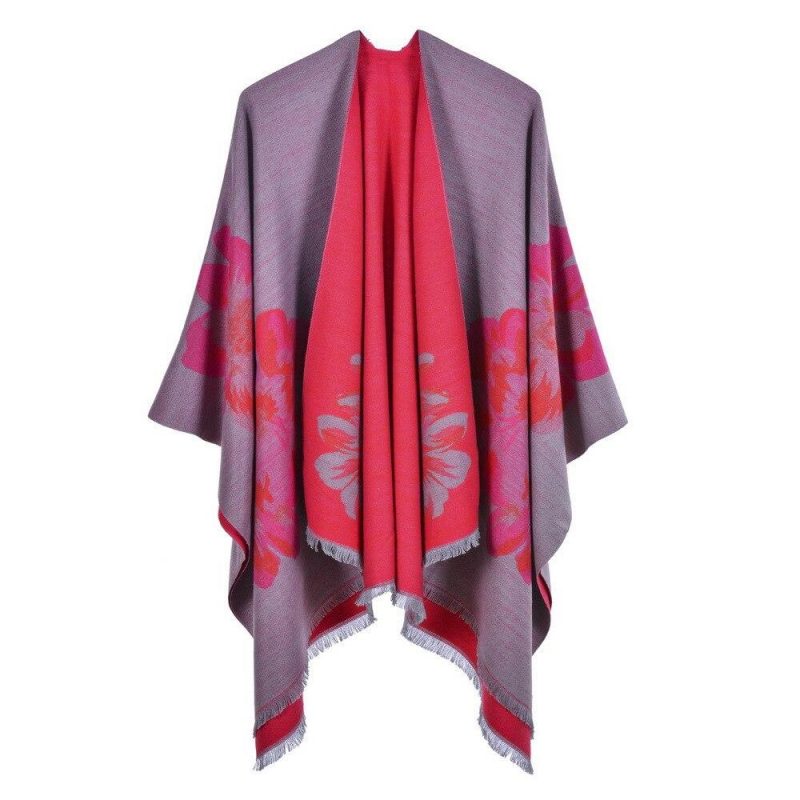 poncho femme fleurs 6 717