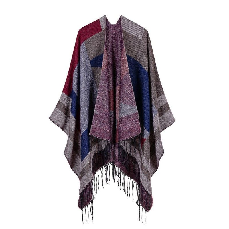 poncho femme frange 2 984