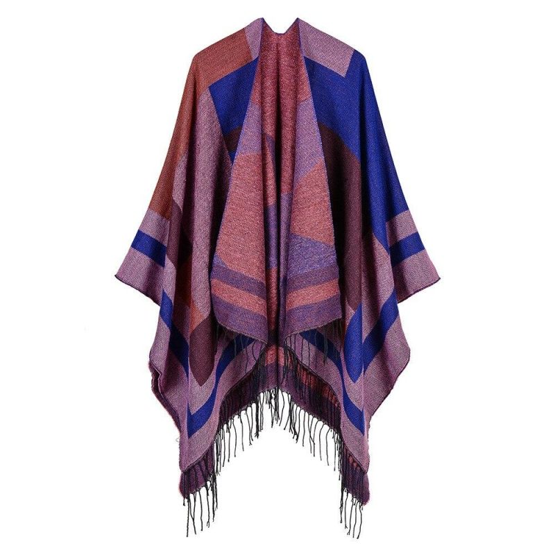 poncho femme frange 3 806