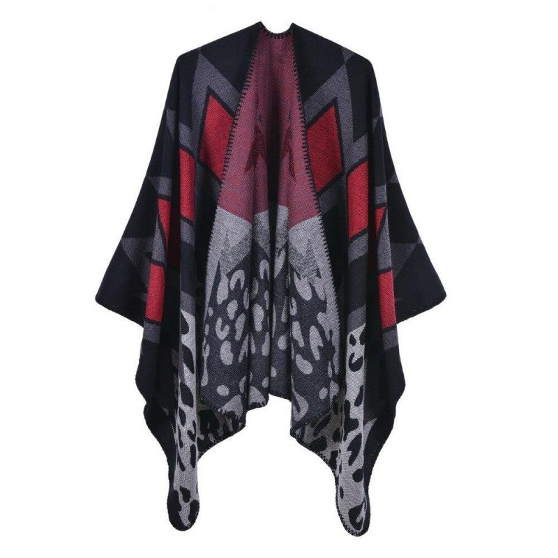 poncho femme jaguar rouge 729
