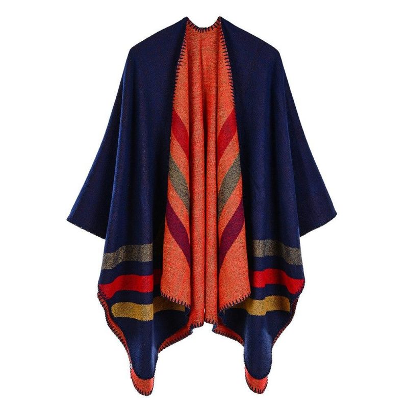 poncho femme moderne bleu 332