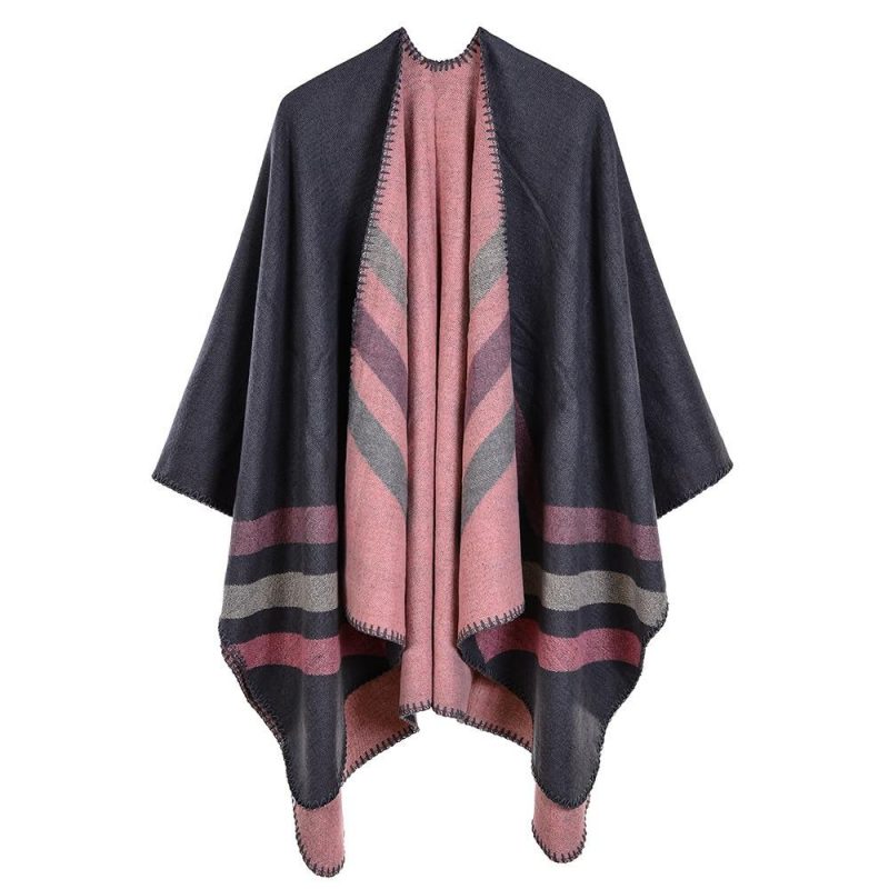 poncho femme moderne gris 899