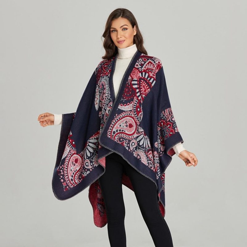poncho femme paisley 213