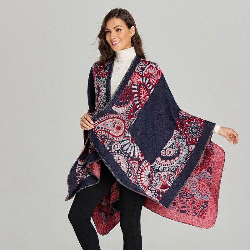 poncho femme paisley 569