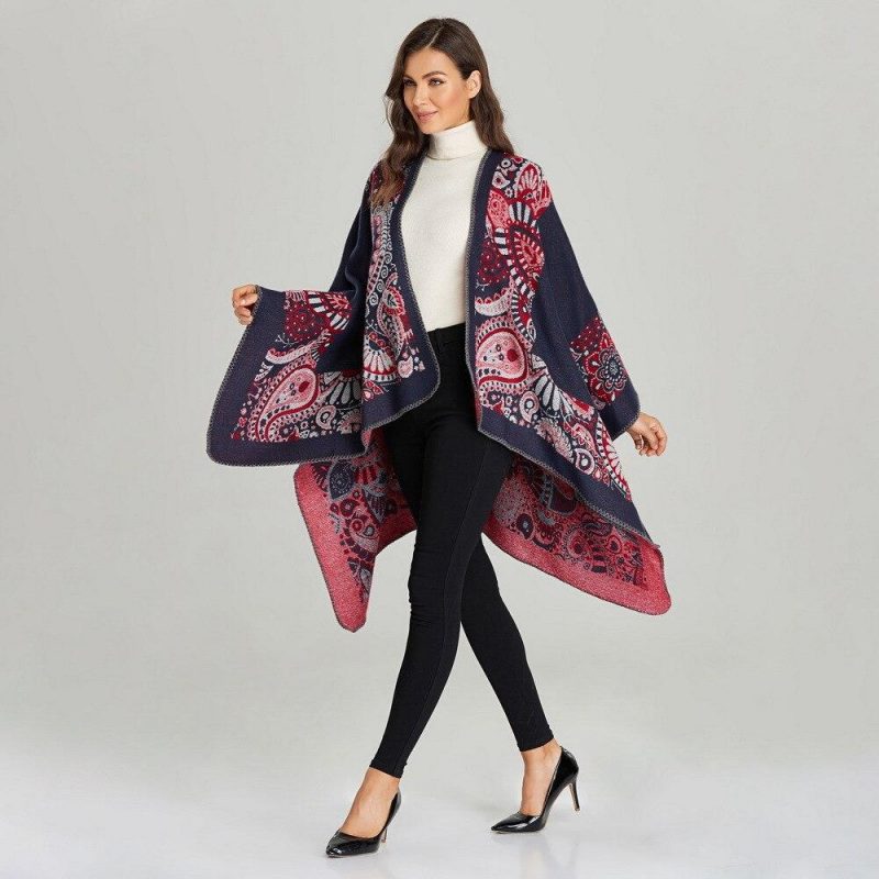 poncho femme paisley 901