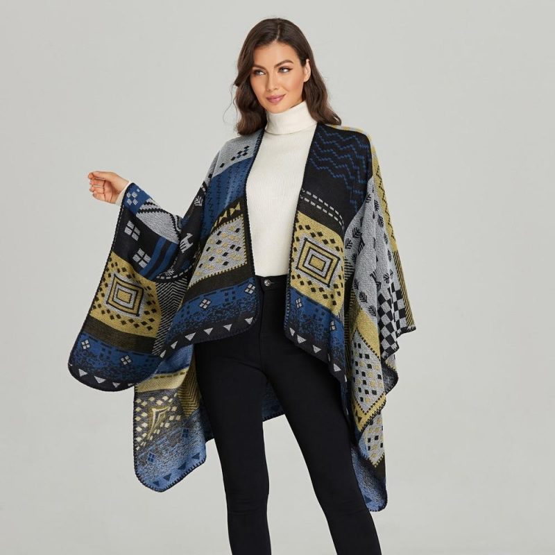 poncho femme patchwork 240