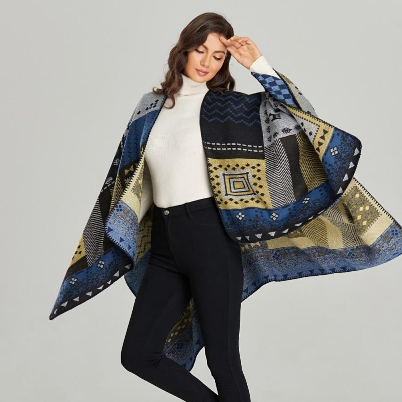 poncho femme patchwork 345