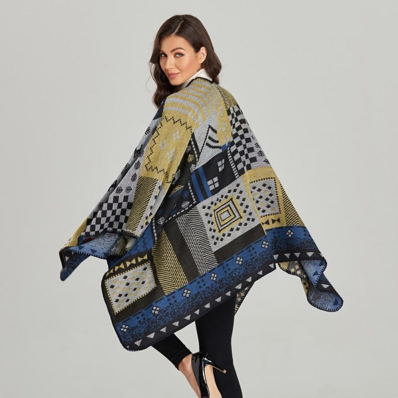poncho femme patchwork 903