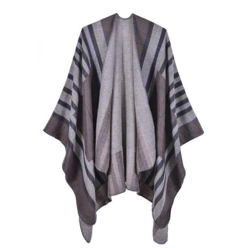 poncho femme raye 2 689