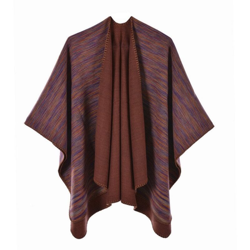 poncho femme rayure vintage 3 651