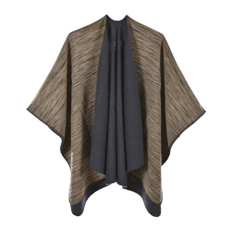 poncho femme rayure vintage 4 885