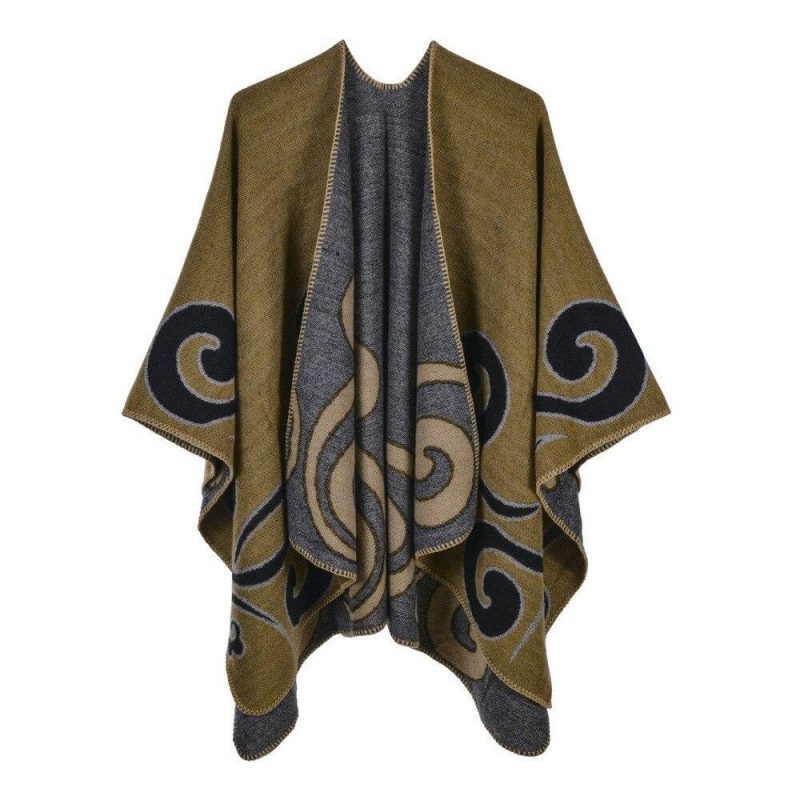 poncho femme vague jaune 601