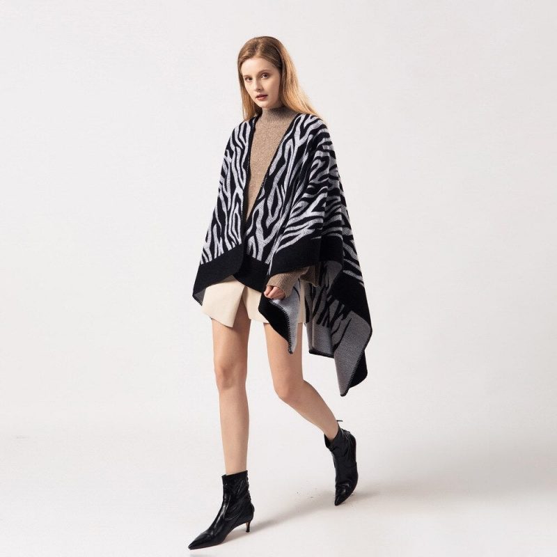 poncho femme zebre 149