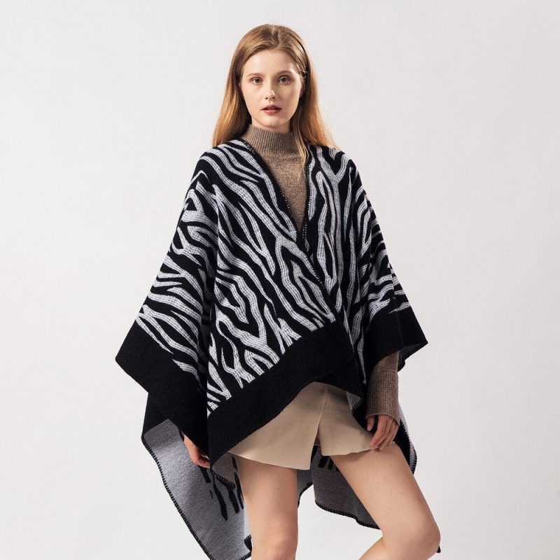 poncho femme zebre 218