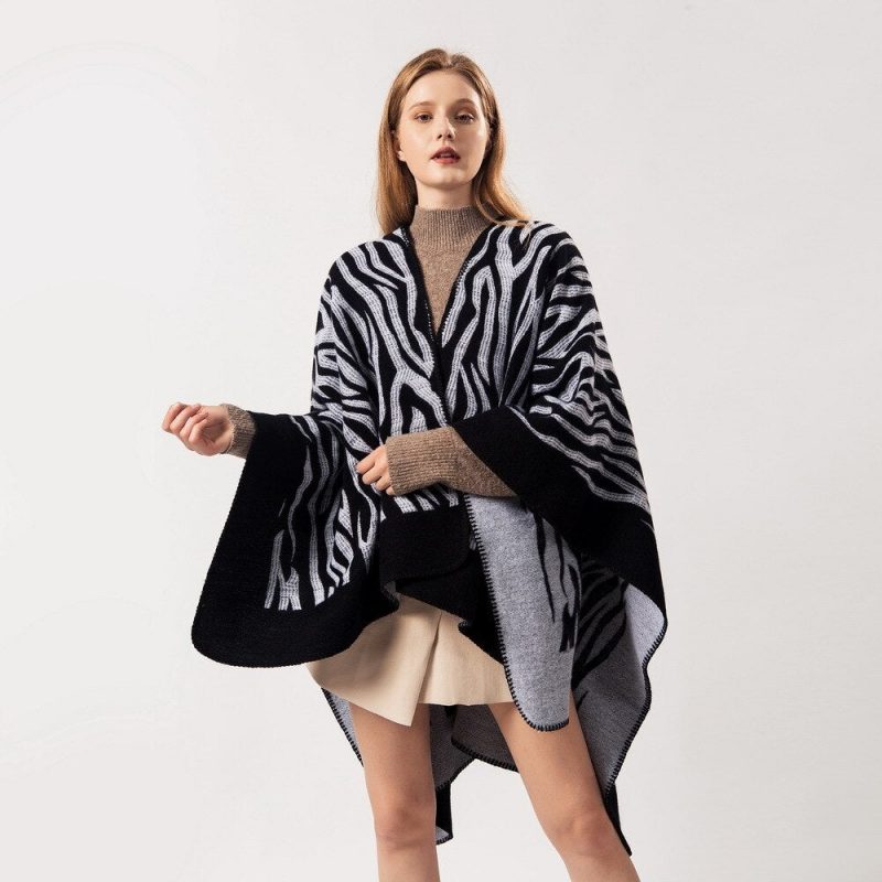poncho femme zebre 509