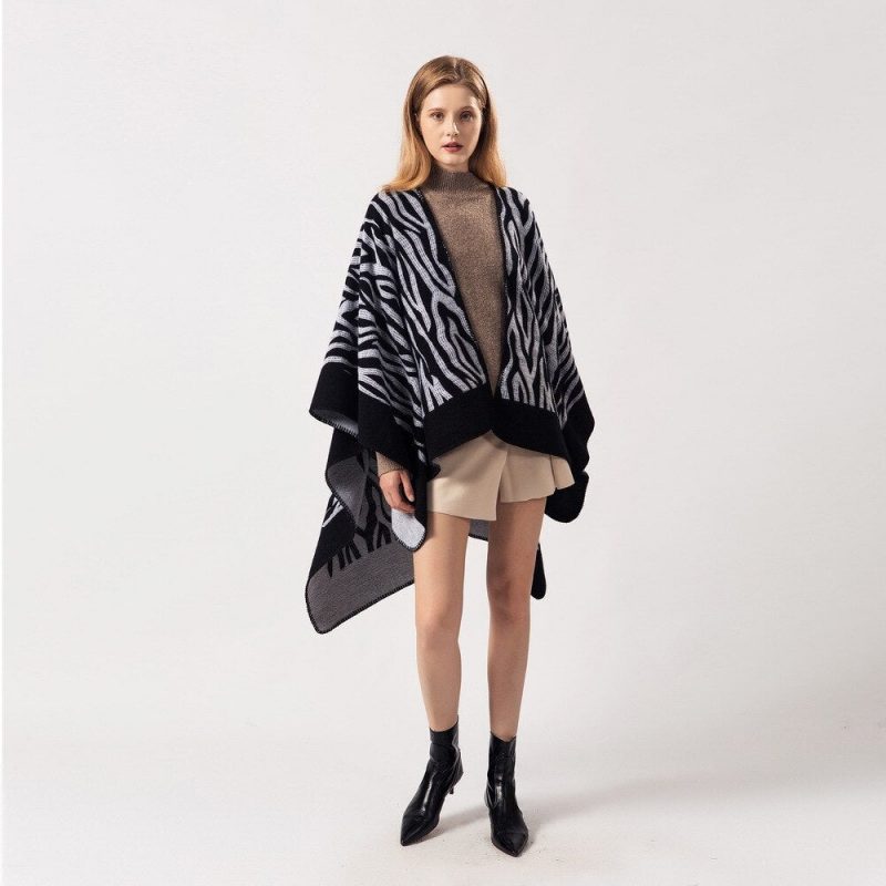 poncho femme zebre 753