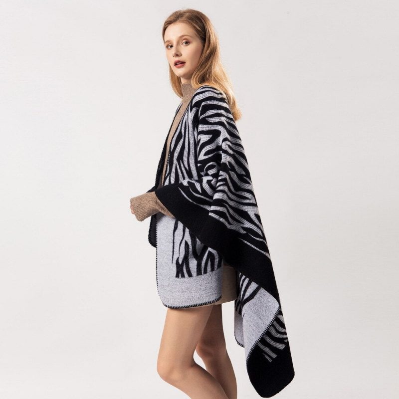 poncho femme zebre 875