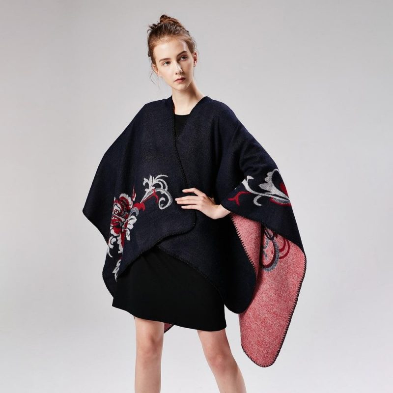 poncho fleur 961
